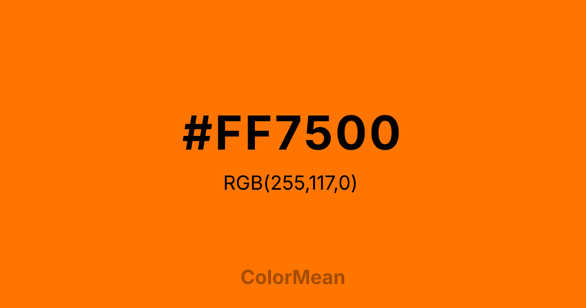 #FF7500 color swatch