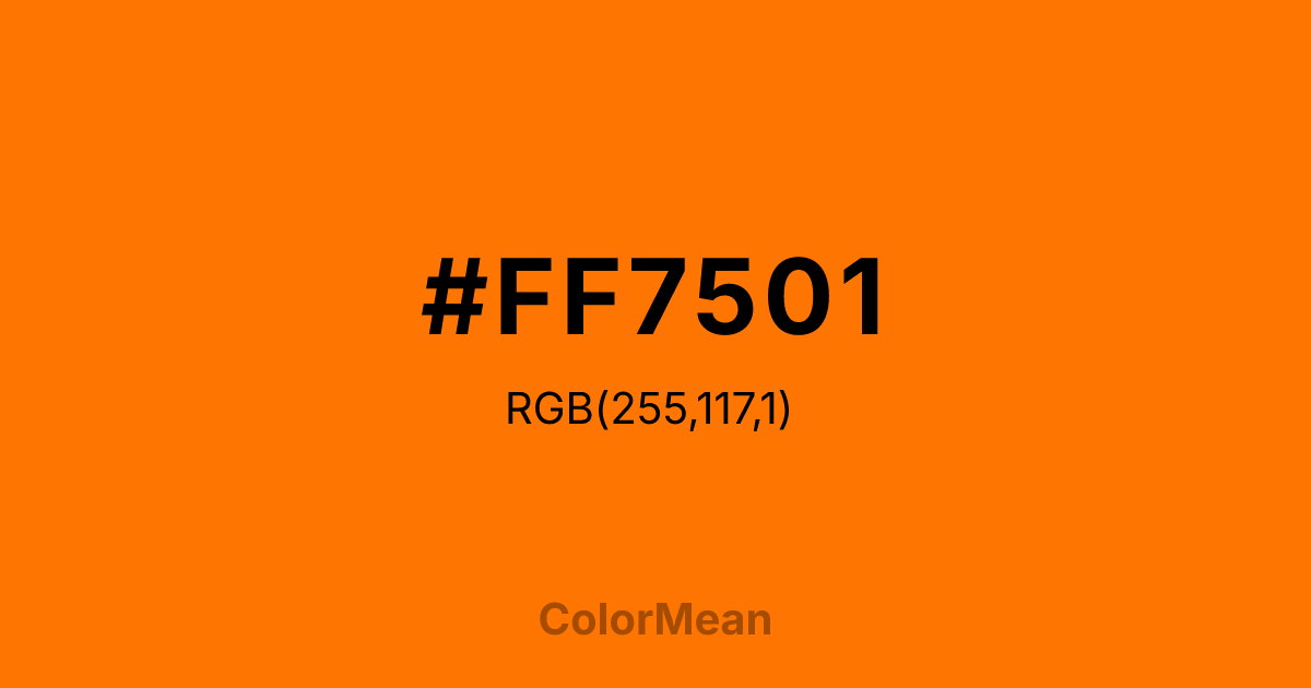 #FF7501 color swatch