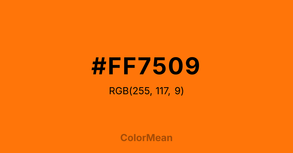 #FF7509 color swatch