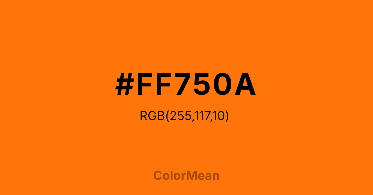 #FF750A color swatch