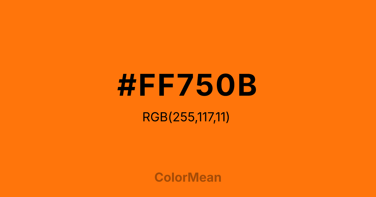 #FF750B color swatch