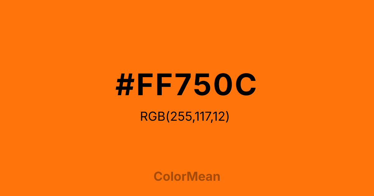 #FF750C color swatch