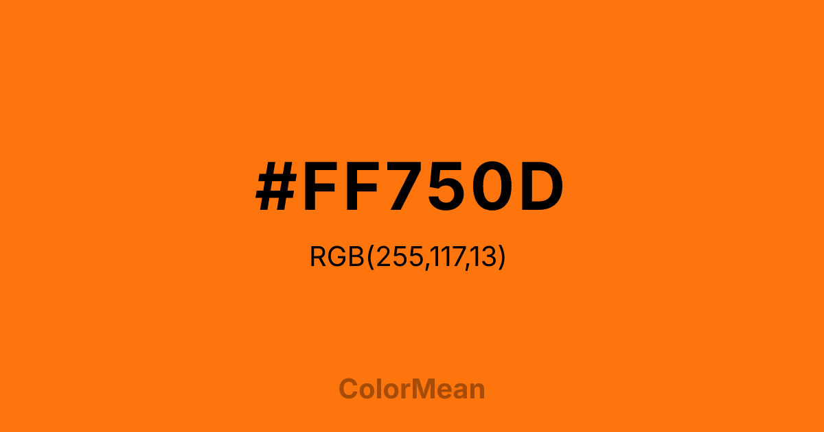 #FF750D color swatch