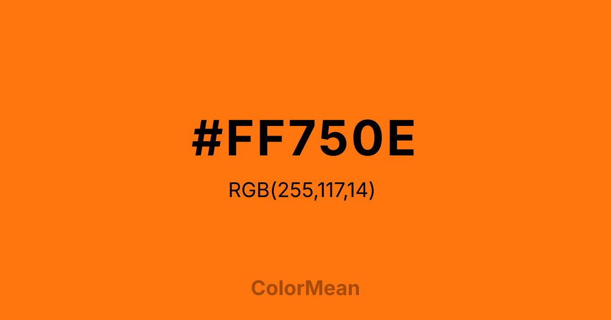 #FF750E color swatch