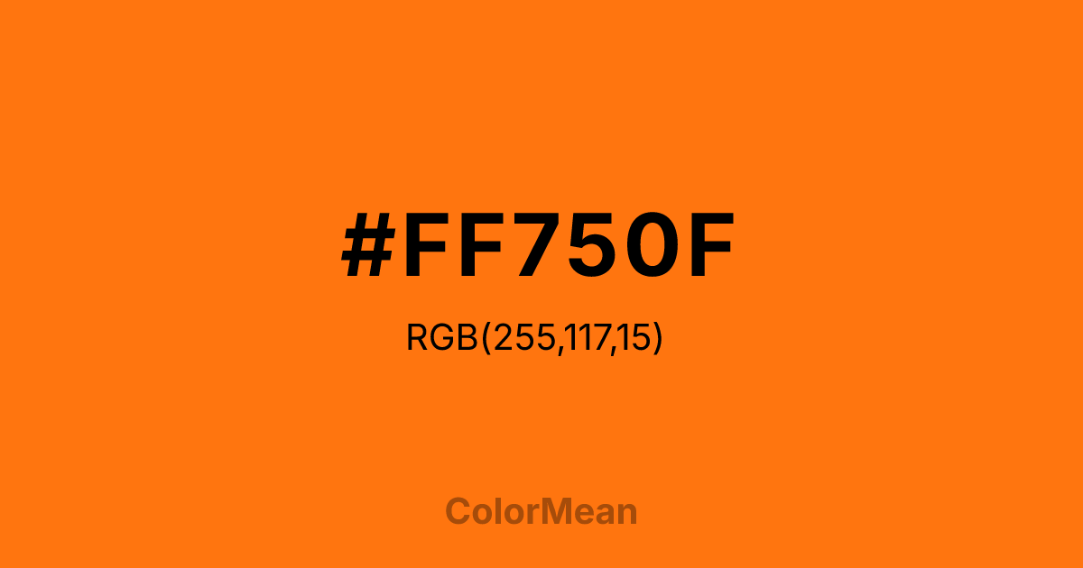 #FF750F color swatch