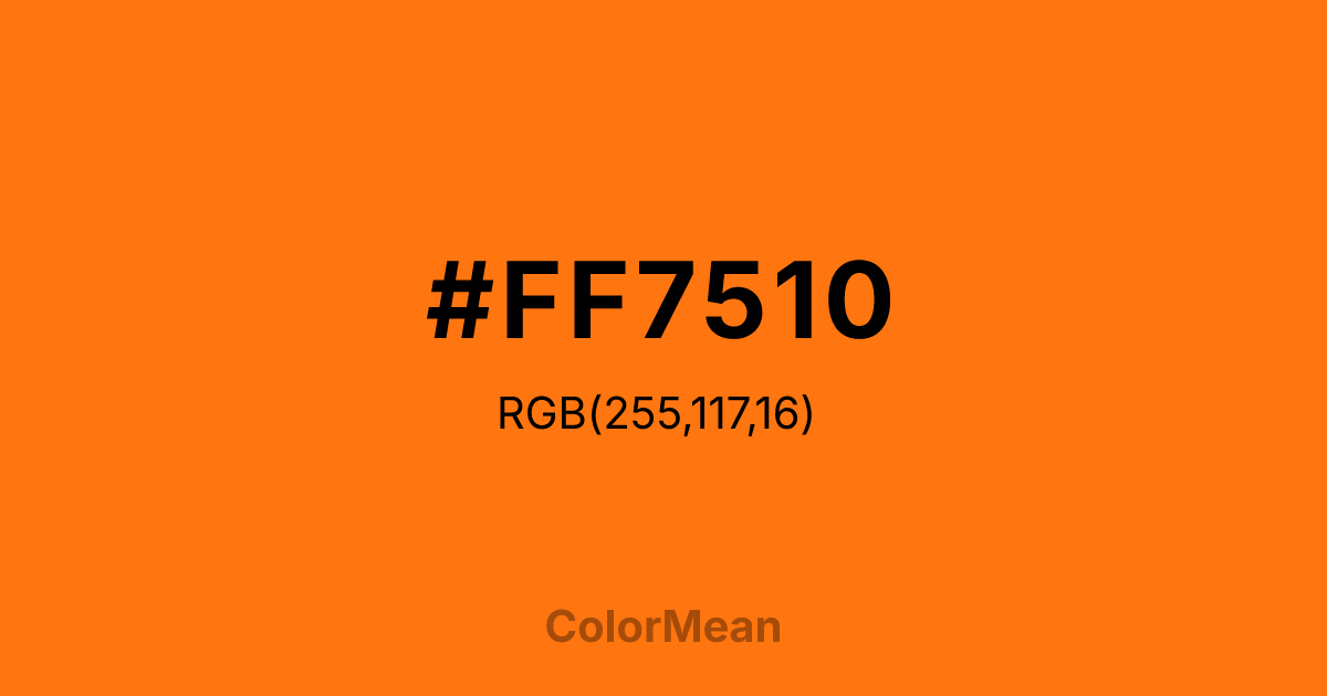 #FF7510 color swatch