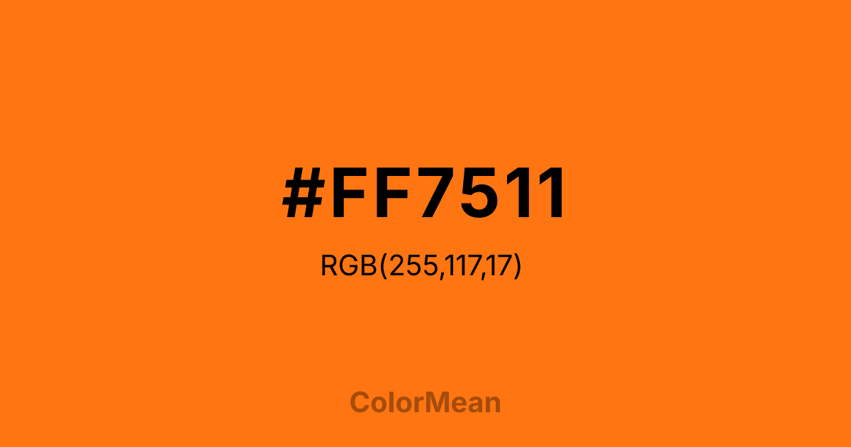 #FF7511 color swatch