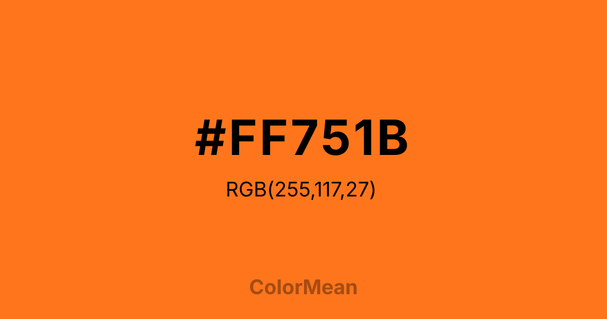 #FF751B color swatch