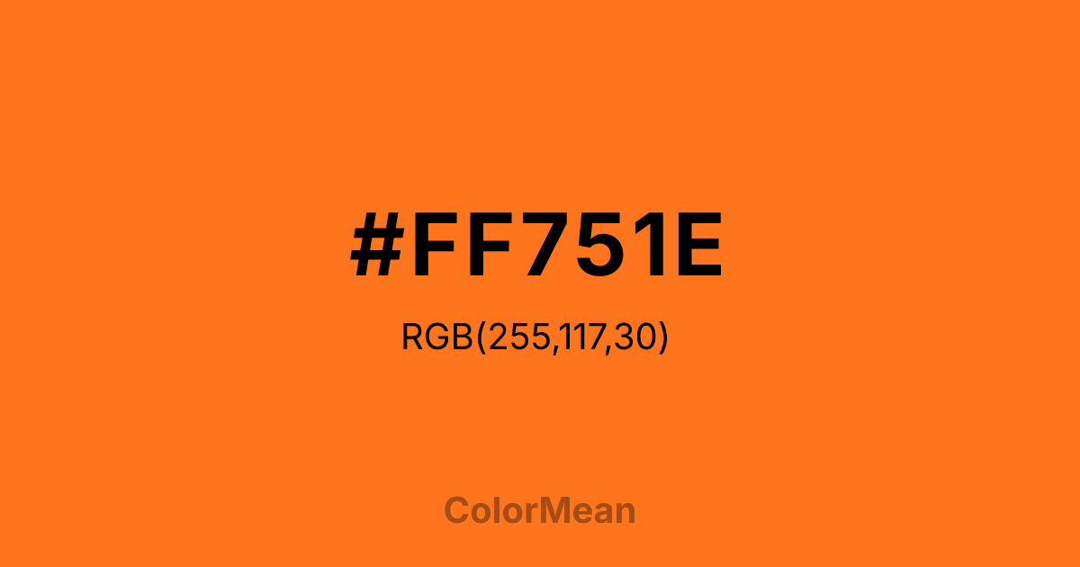 #FF751E color swatch