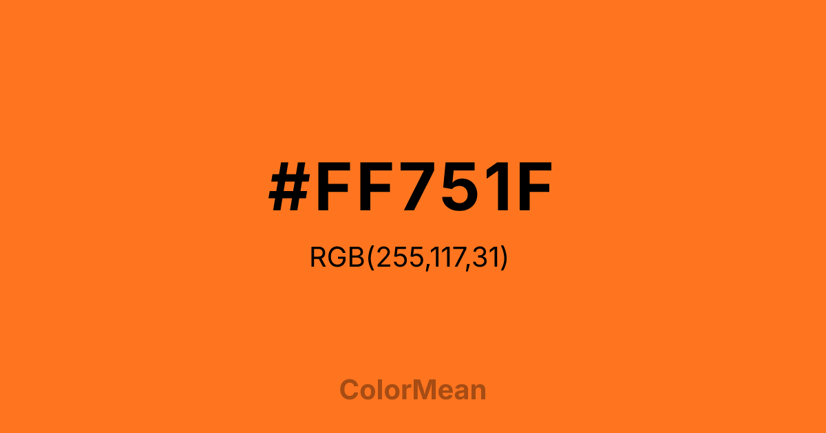 #FF751F color swatch