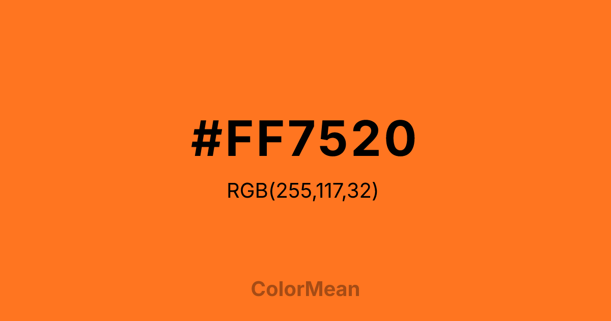 #FF7520 color swatch