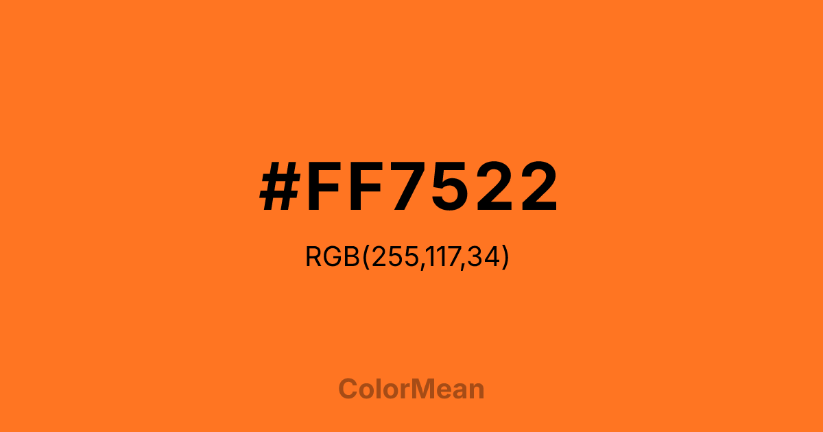 #FF7522 color swatch