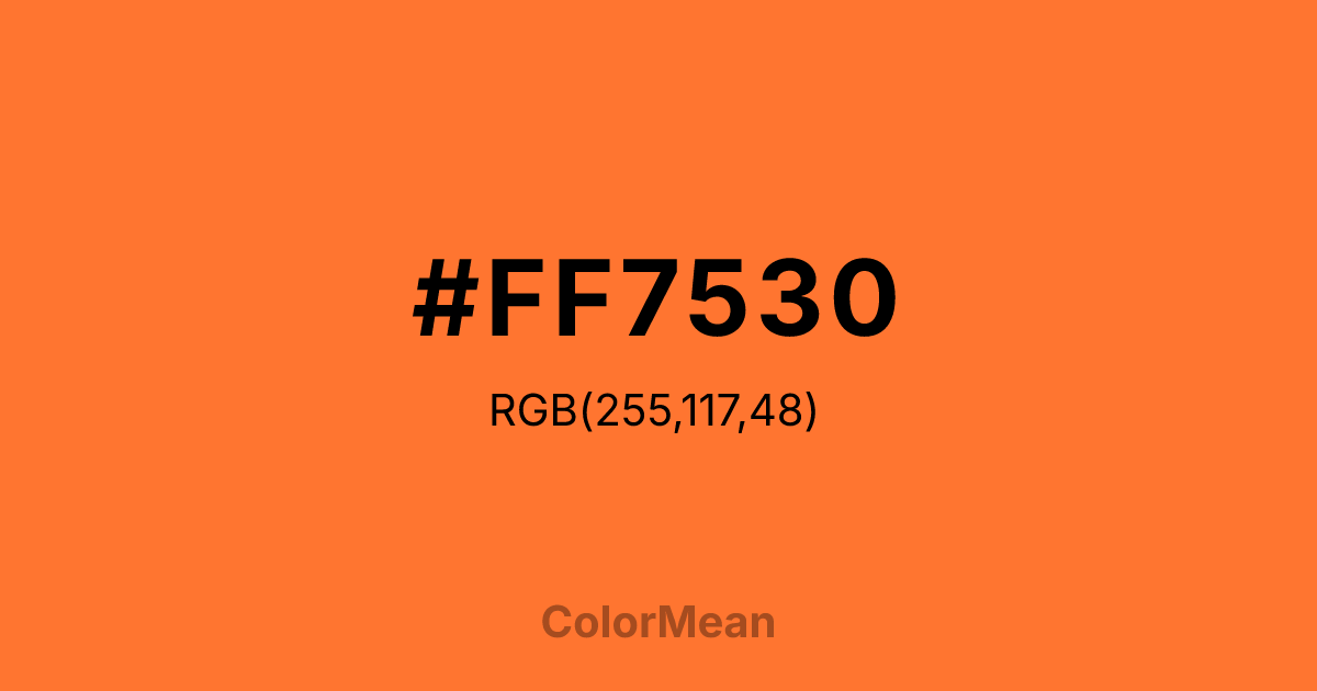 #FF7530 color swatch