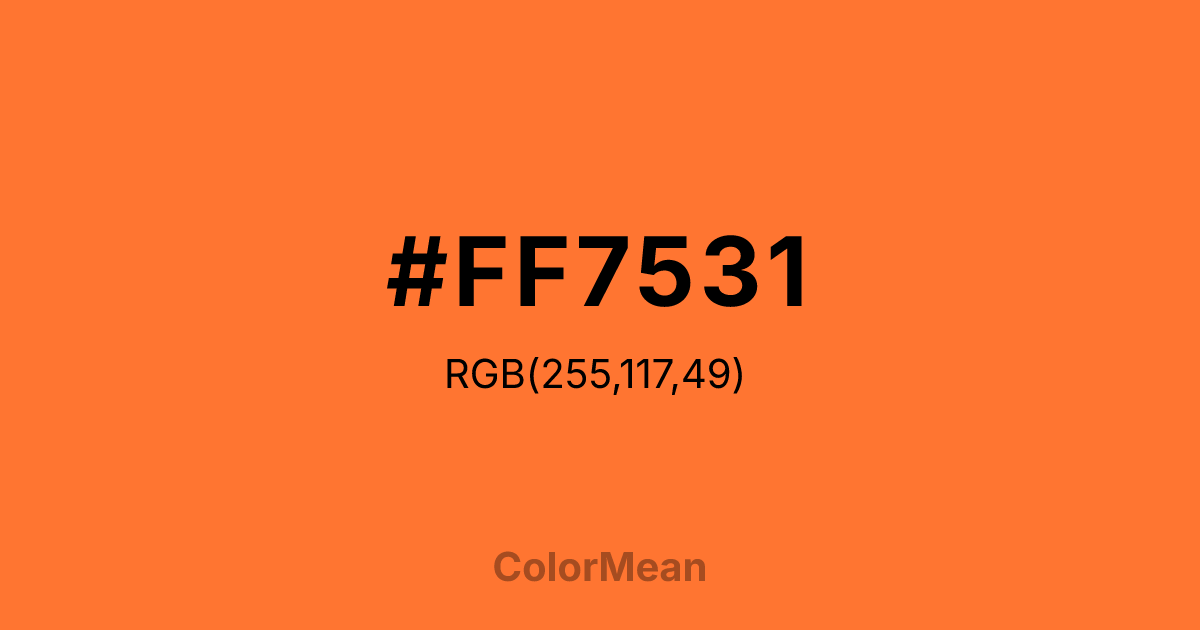 #FF7531 color swatch