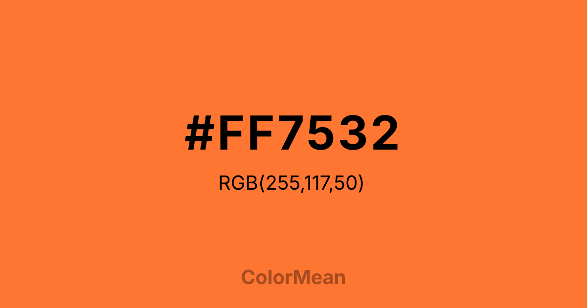 #FF7532 color swatch