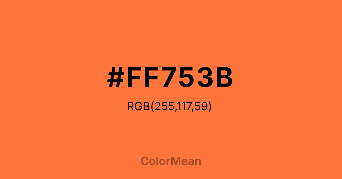 #FF753B color swatch