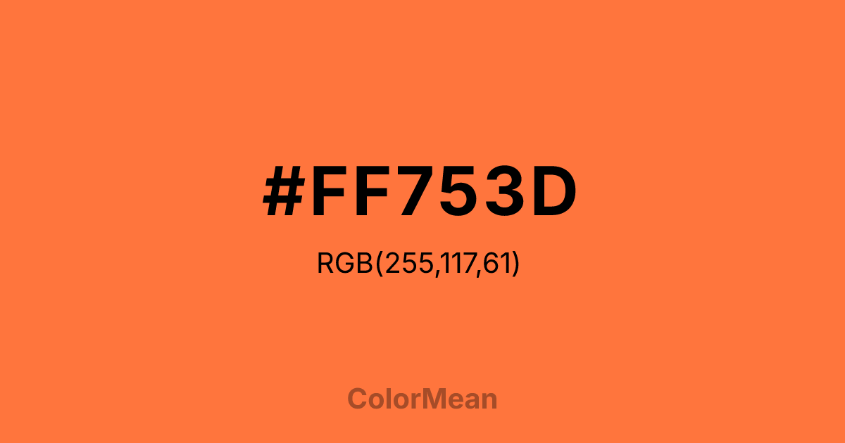 #FF753D color swatch