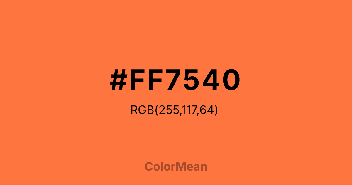 #FF7540 color swatch