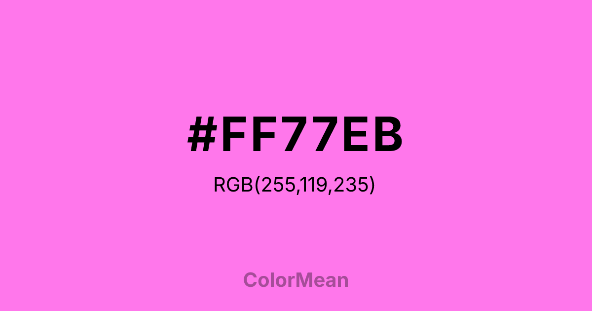 #FF77EB color swatch