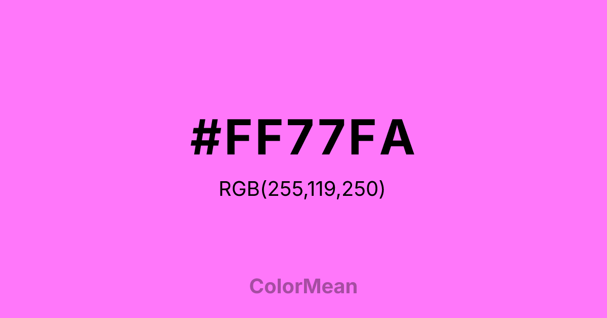 #FF77FA color swatch