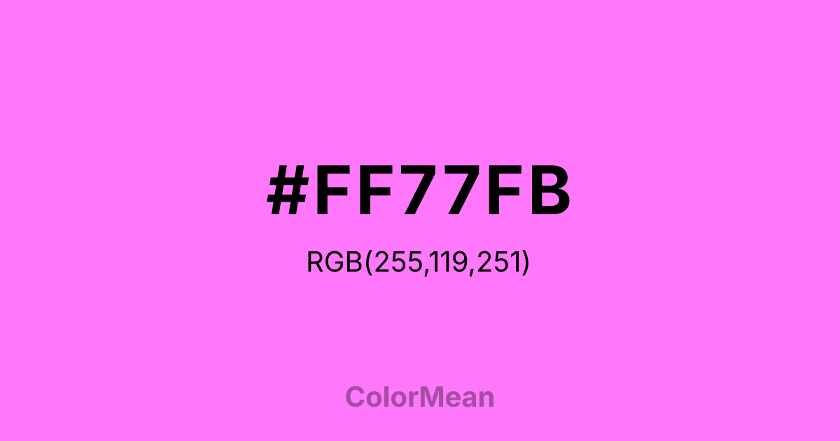 #FF77FB color swatch