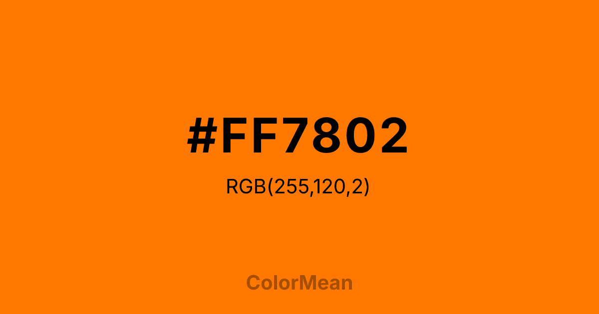 #FF7802 color swatch