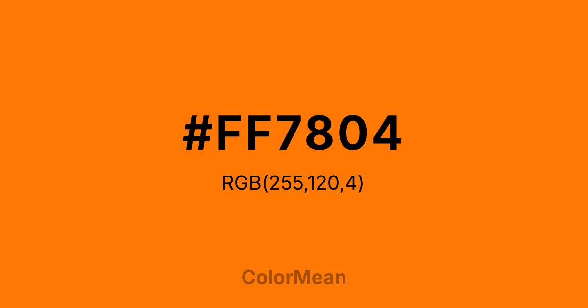 #FF7804 color swatch