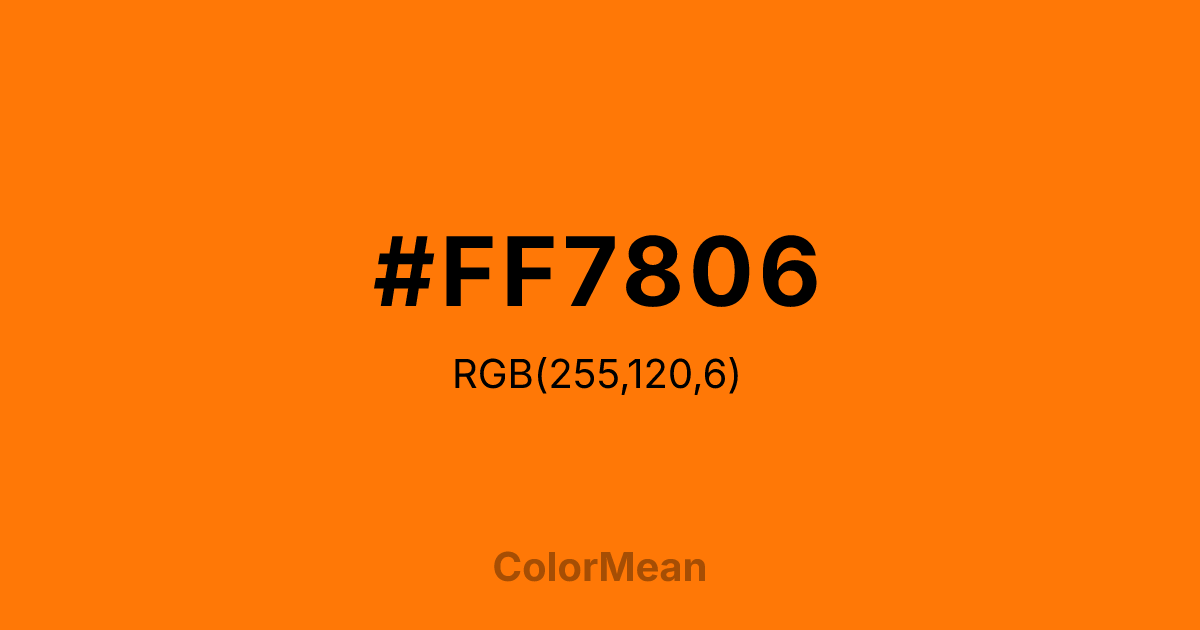 #FF7806 color swatch
