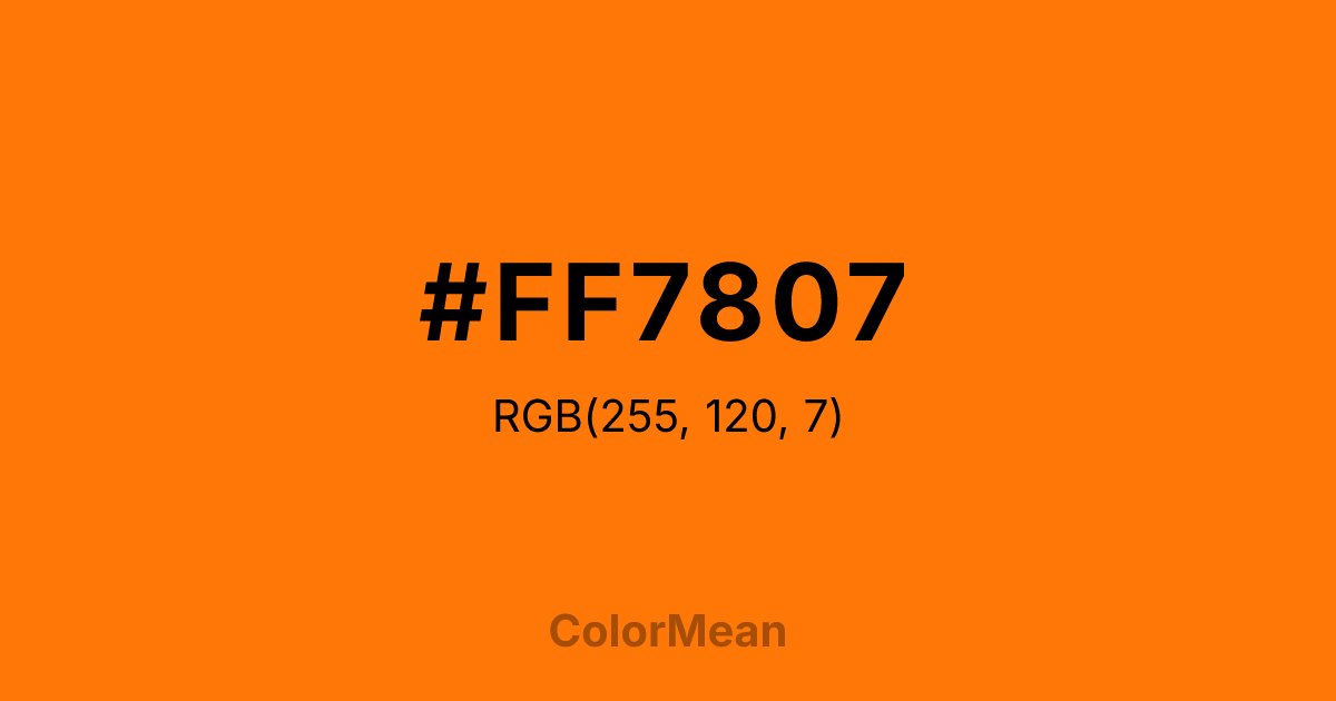 #FF7807 color swatch