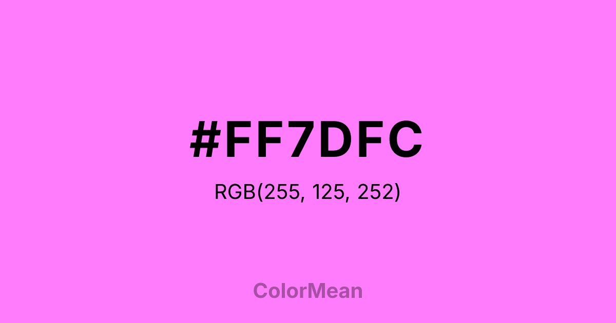 #FF7DFC color swatch