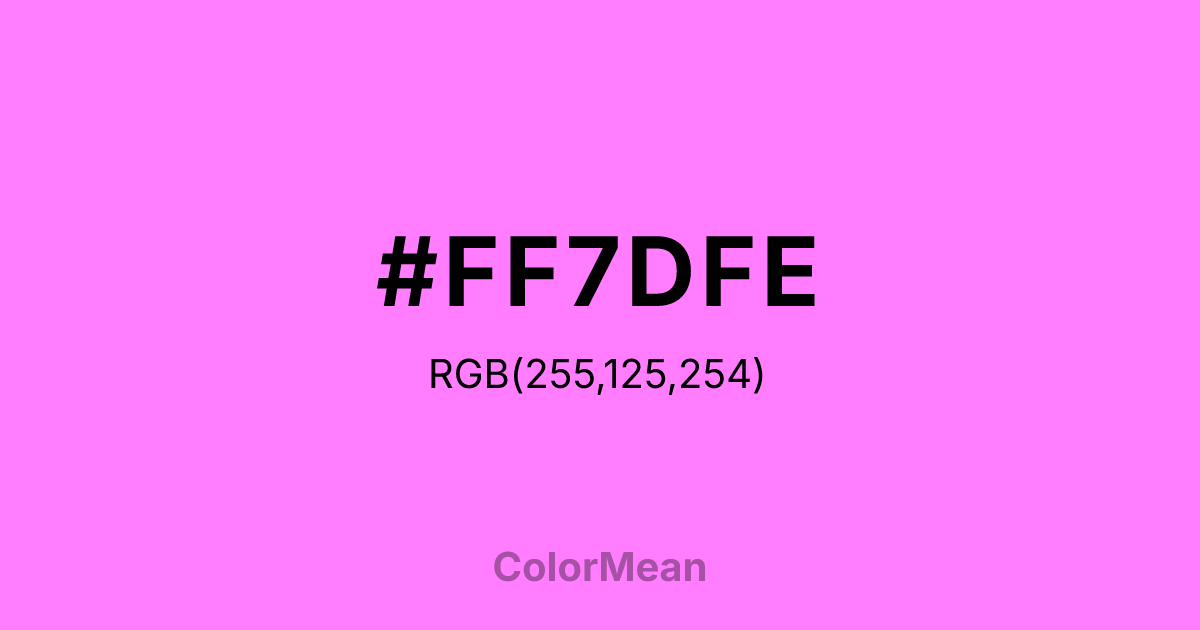 #FF7DFE color swatch
