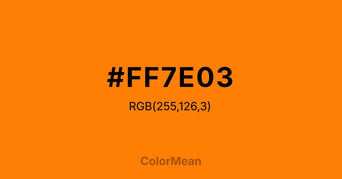 #FF7E03 color swatch