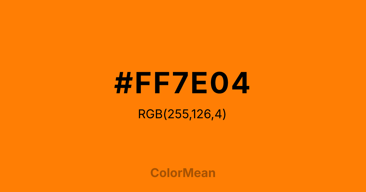 #FF7E04 color swatch