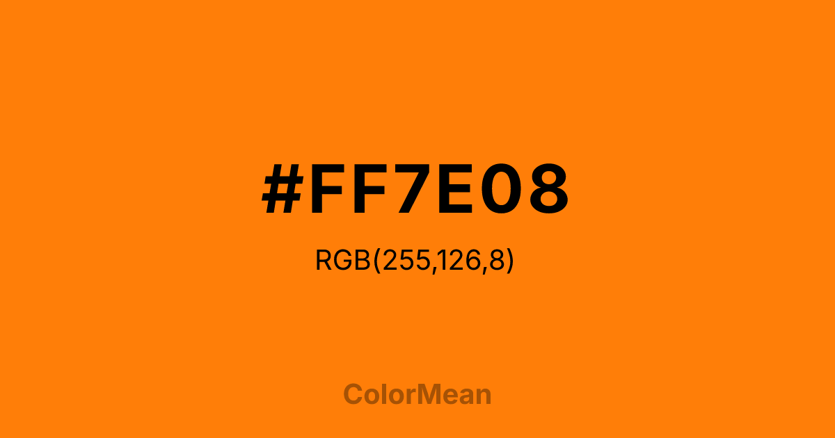 #FF7E08 color swatch