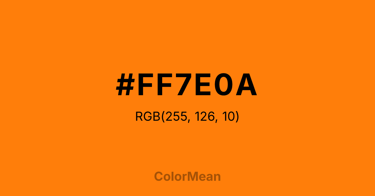 #FF7E0A color swatch