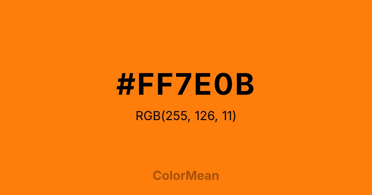 #FF7E0B color swatch