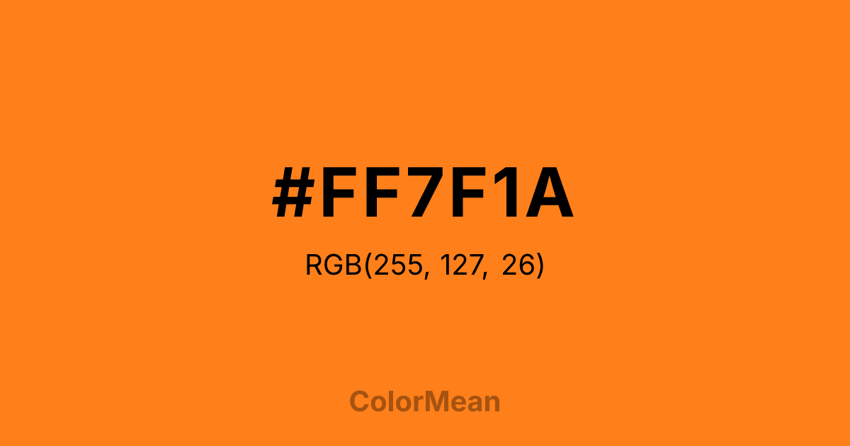 #FF7F1A color swatch
