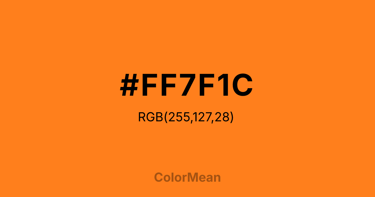 #FF7F1C color swatch