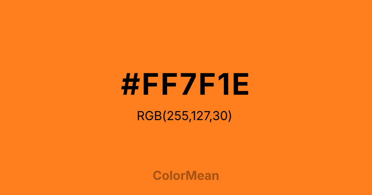 #FF7F1E color swatch