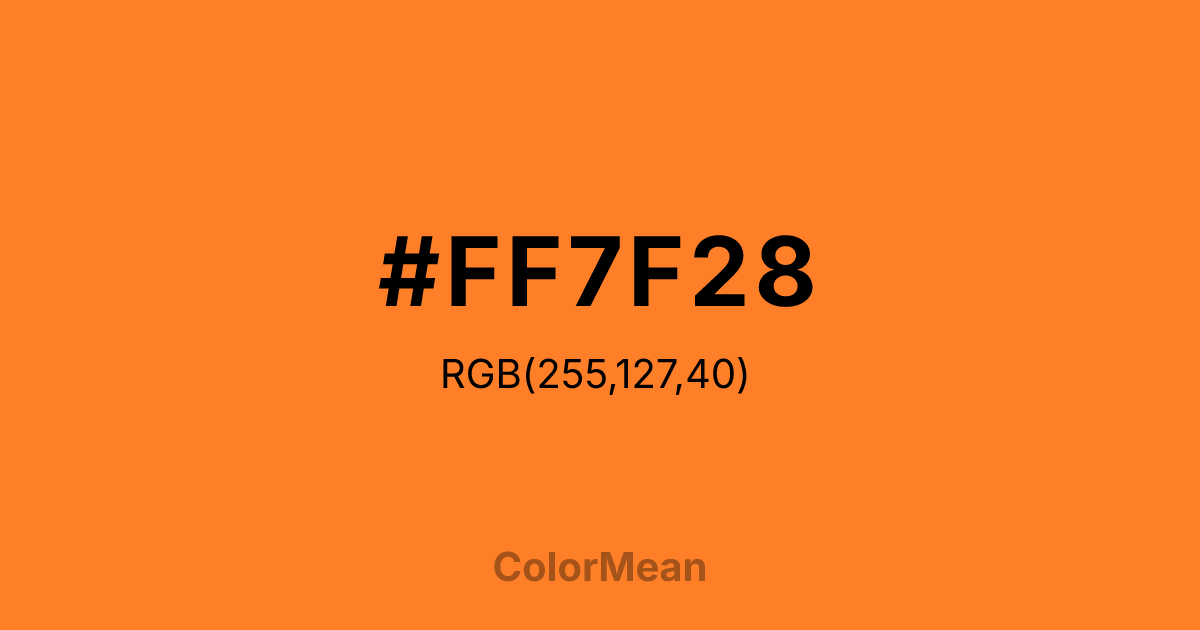 #FF7F28 color swatch