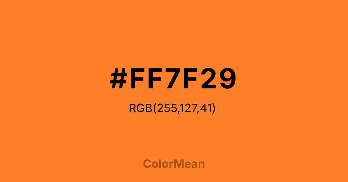 #FF7F29 color swatch