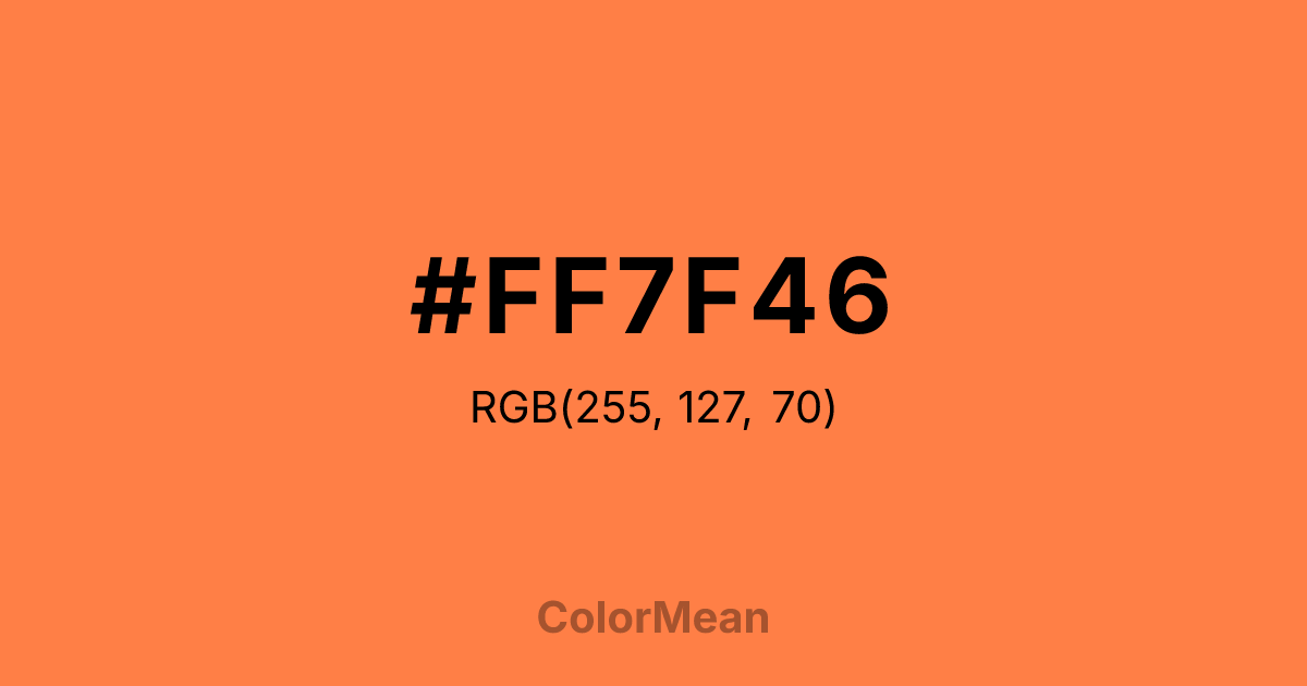 #FF7F46 color swatch