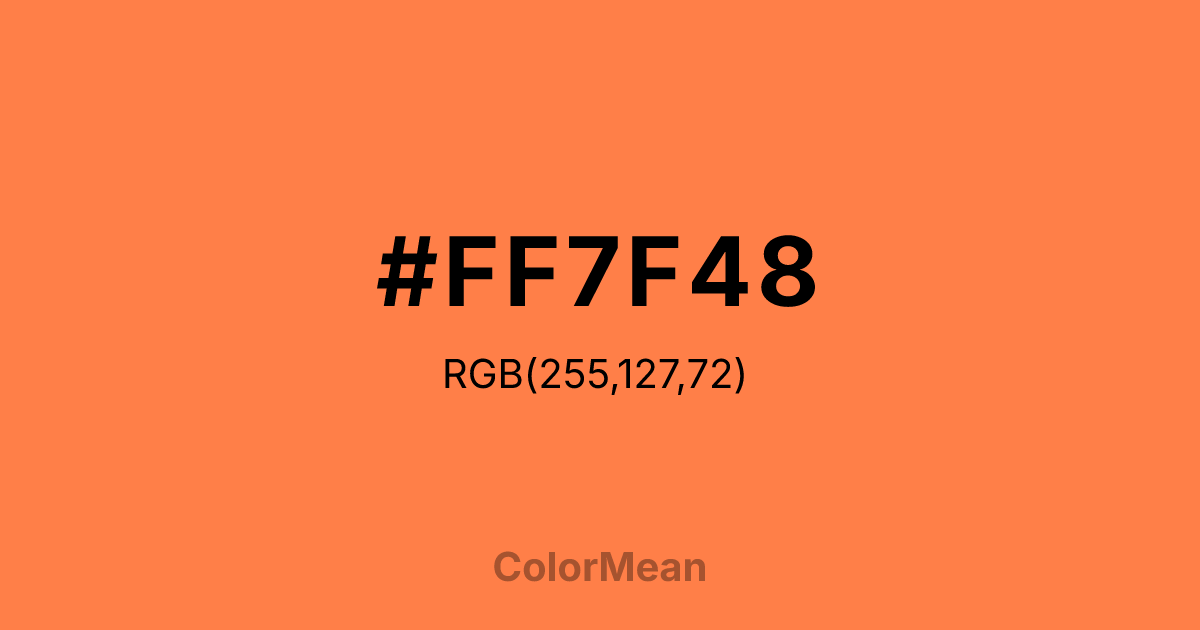 #FF7F48 color swatch