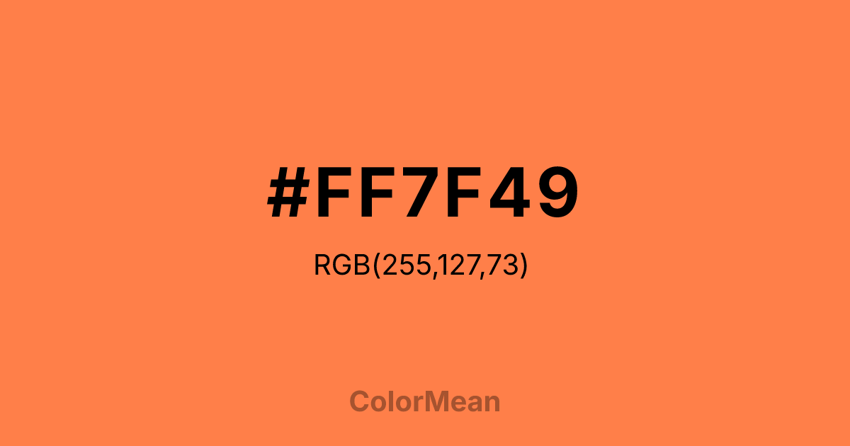 #FF7F49 color swatch