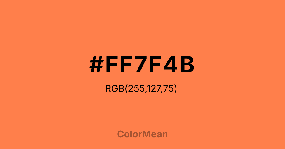 #FF7F4B color swatch