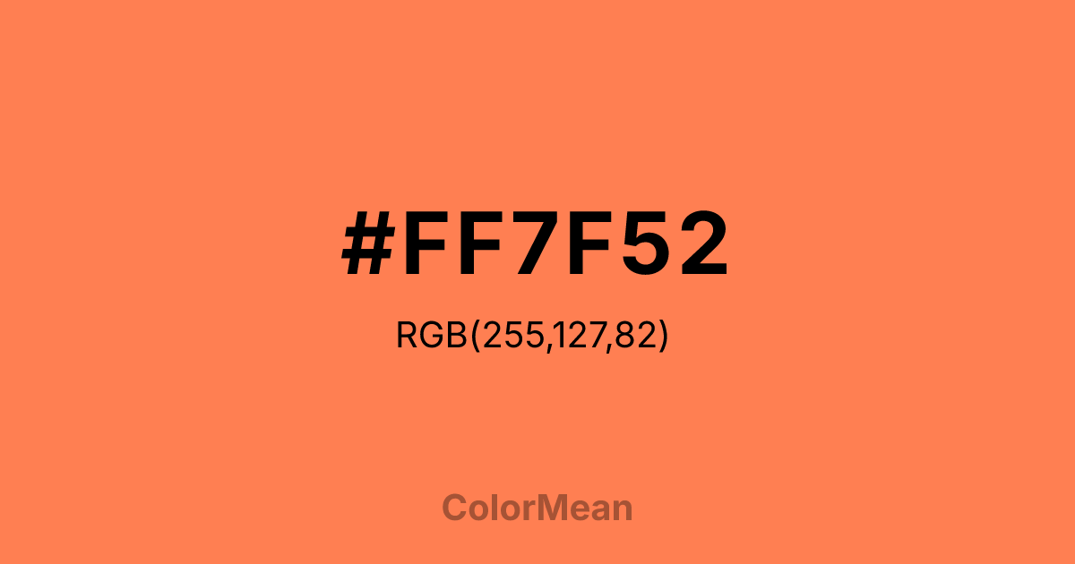 #FF7F52 color swatch