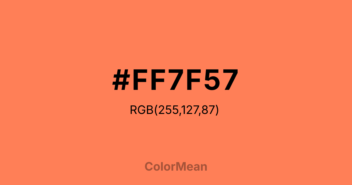 #FF7F57 color swatch