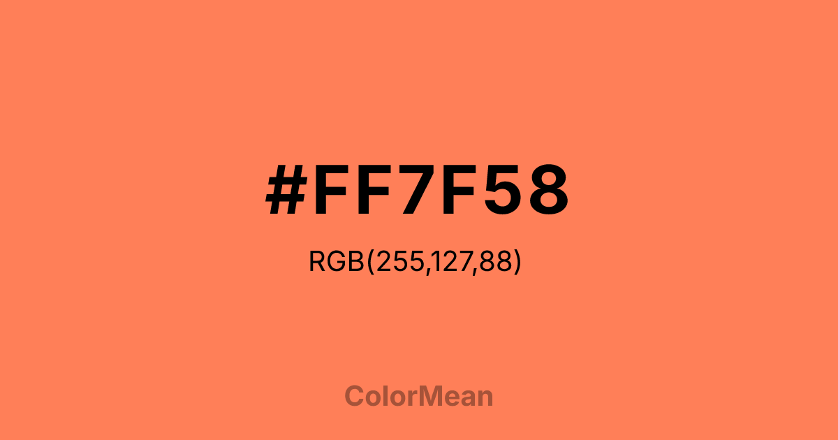 #FF7F58 color swatch