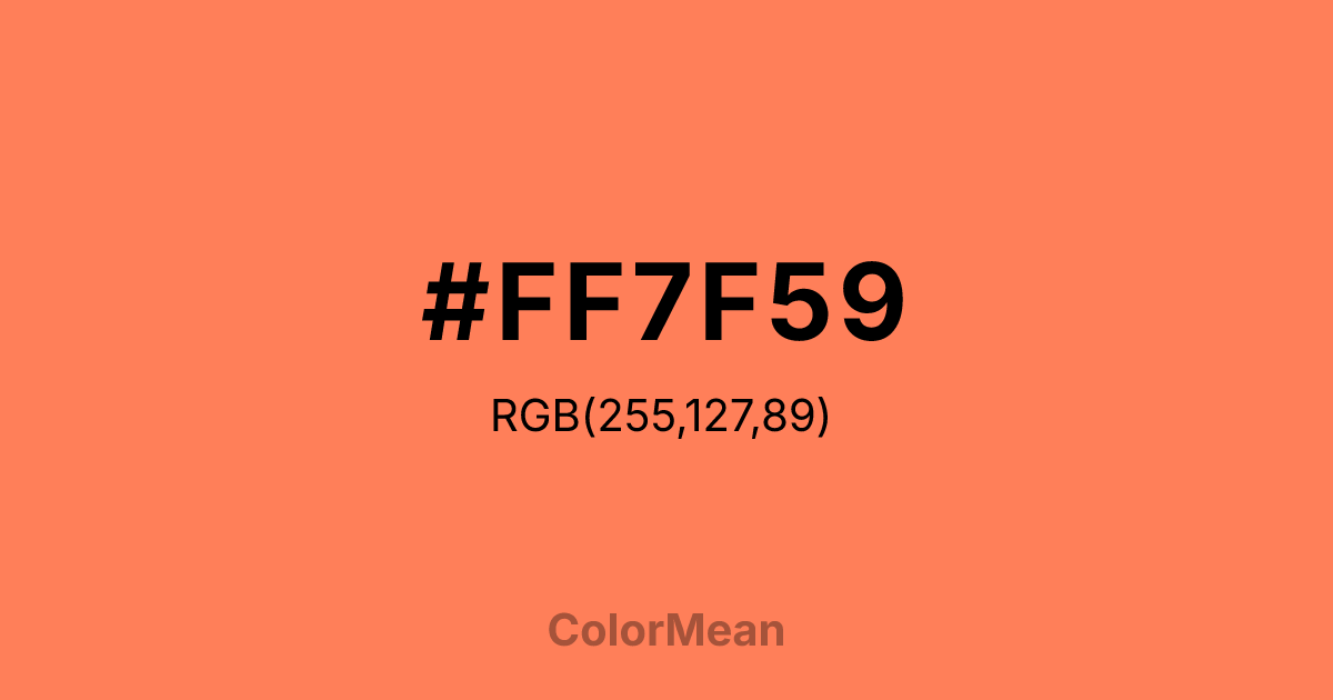#FF7F59 color swatch