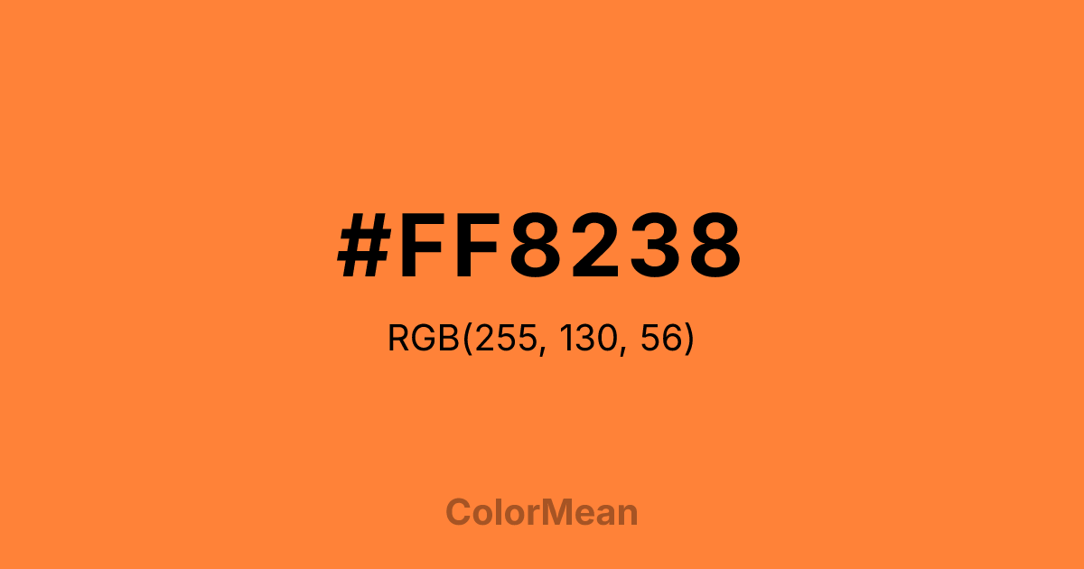 #FF8238 color swatch